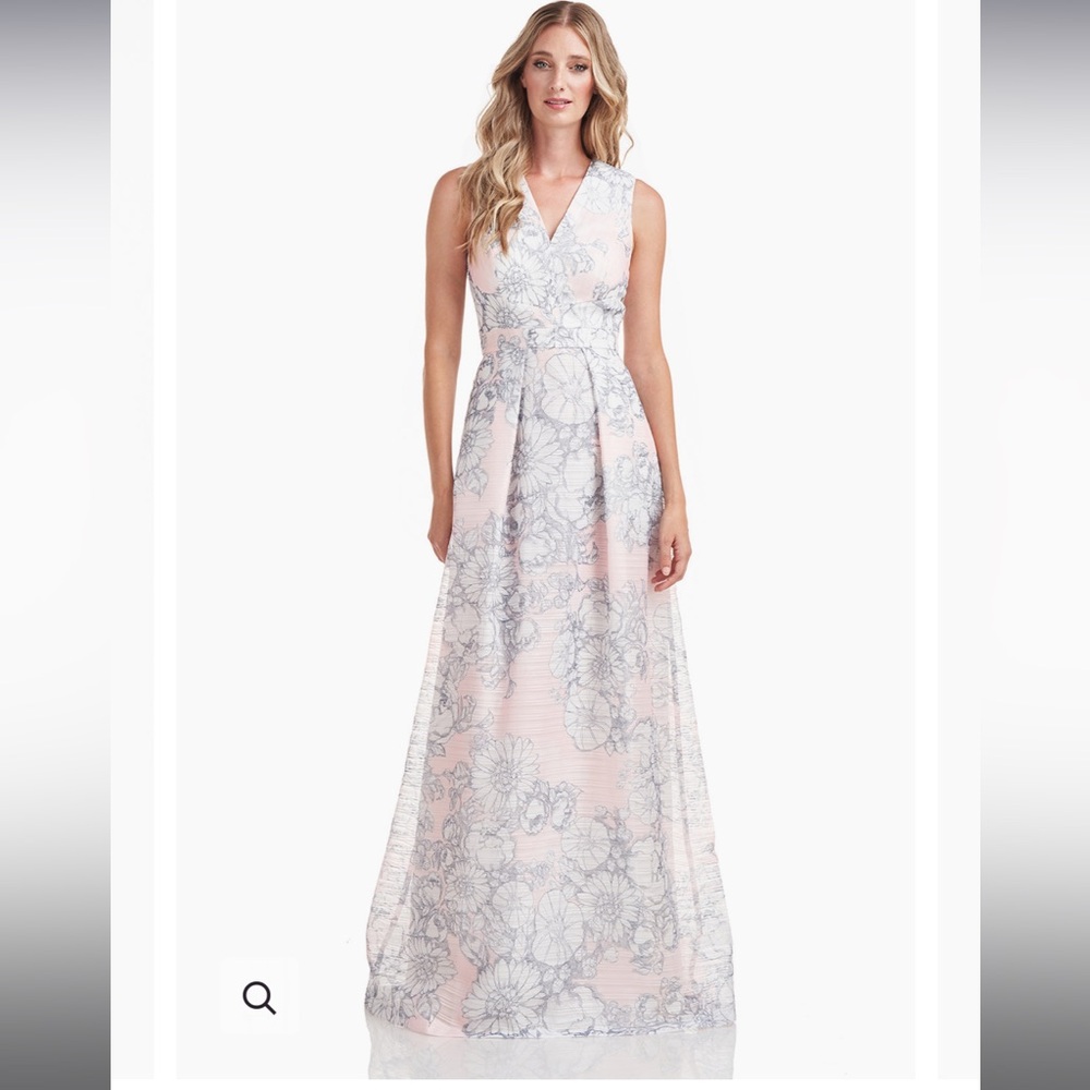 Kay Unger Eloise V-Neck Gown